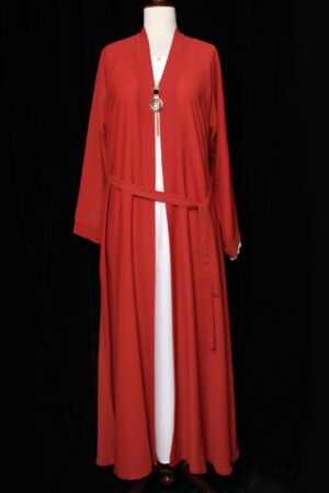 Modern Classic Belted Double Abaya Set