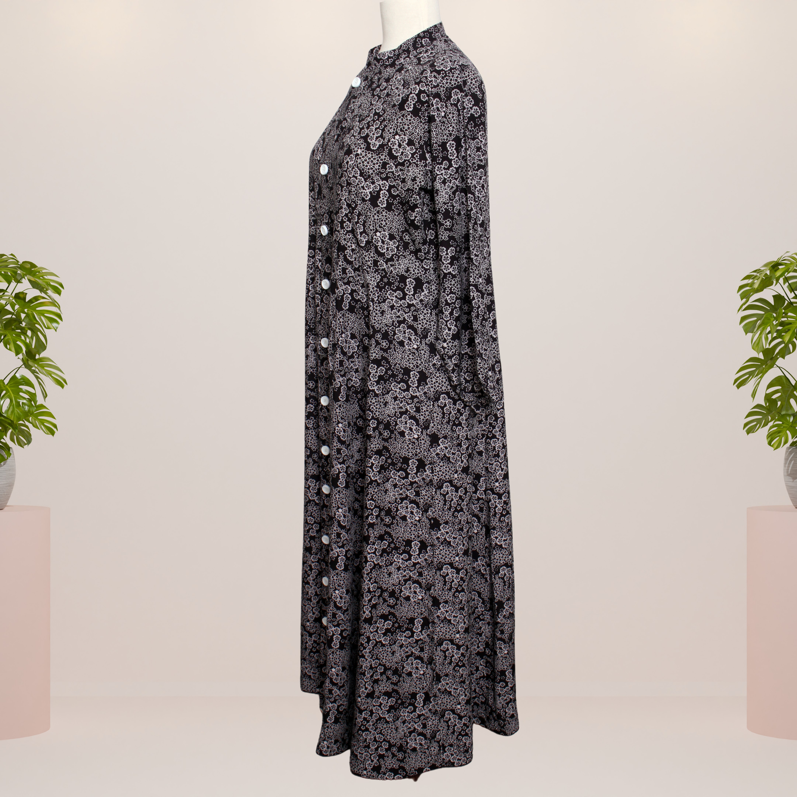 Linen Monochrome Panelled Dress - Image 2