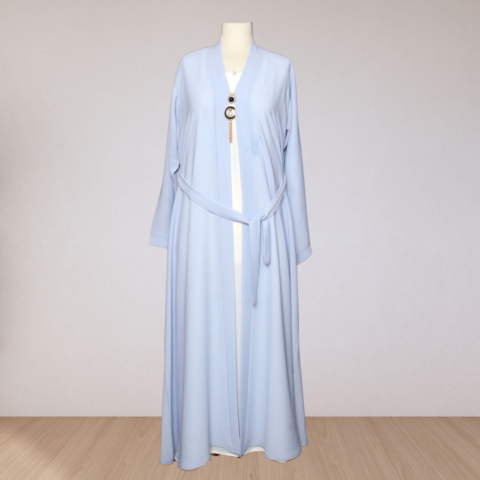 Modern Classic Belted Double Abaya Set