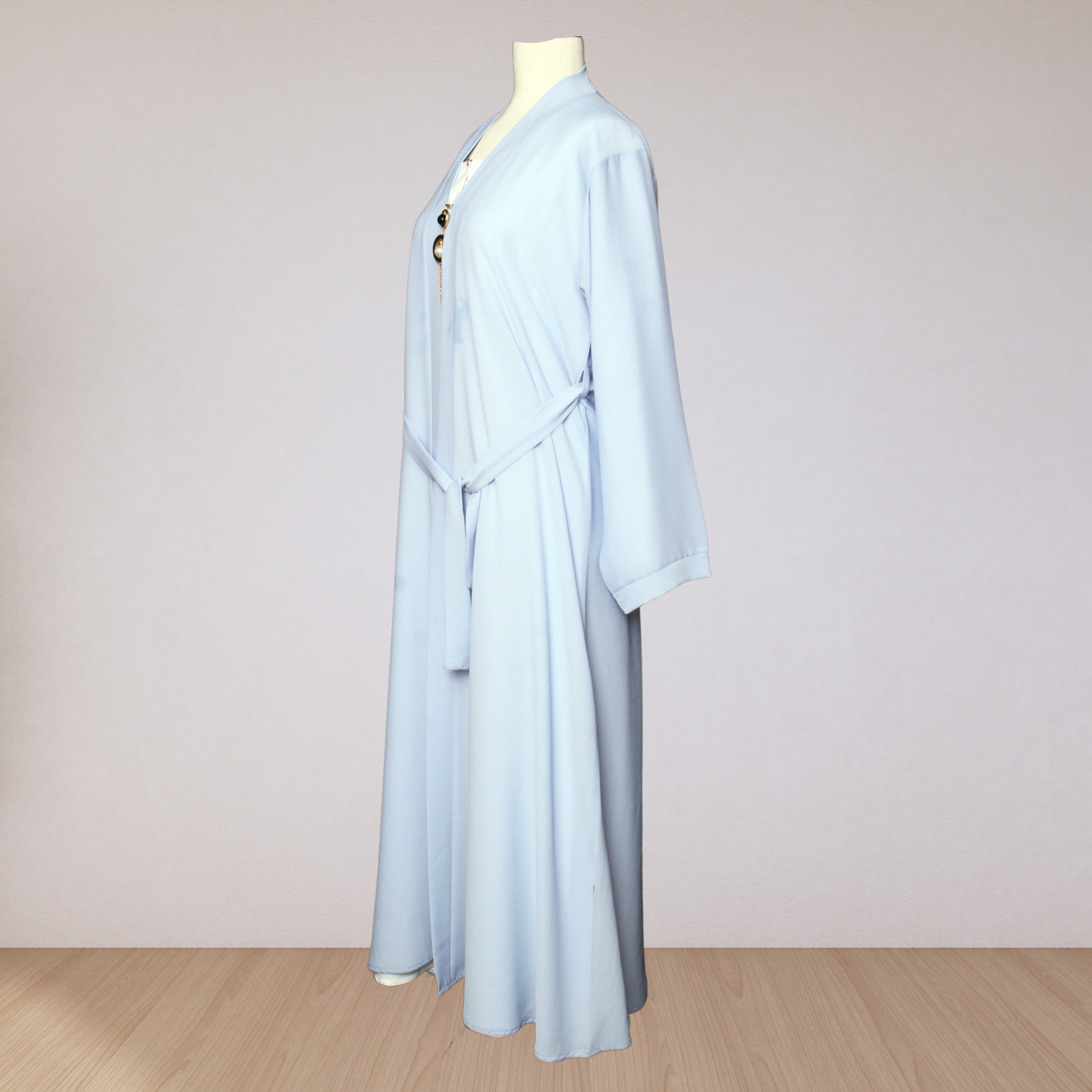 Modern Classic Belted Double Abaya Set - Image 2