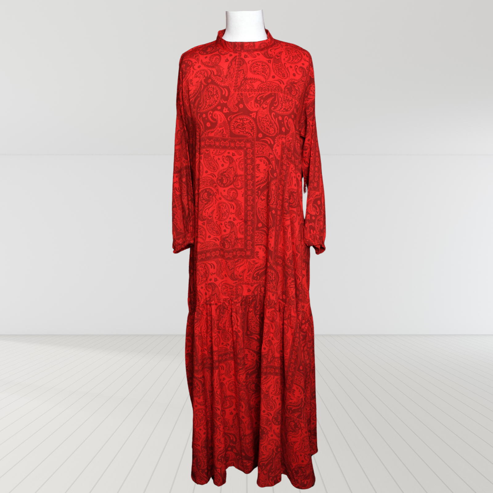 Linen Frill Long Dress