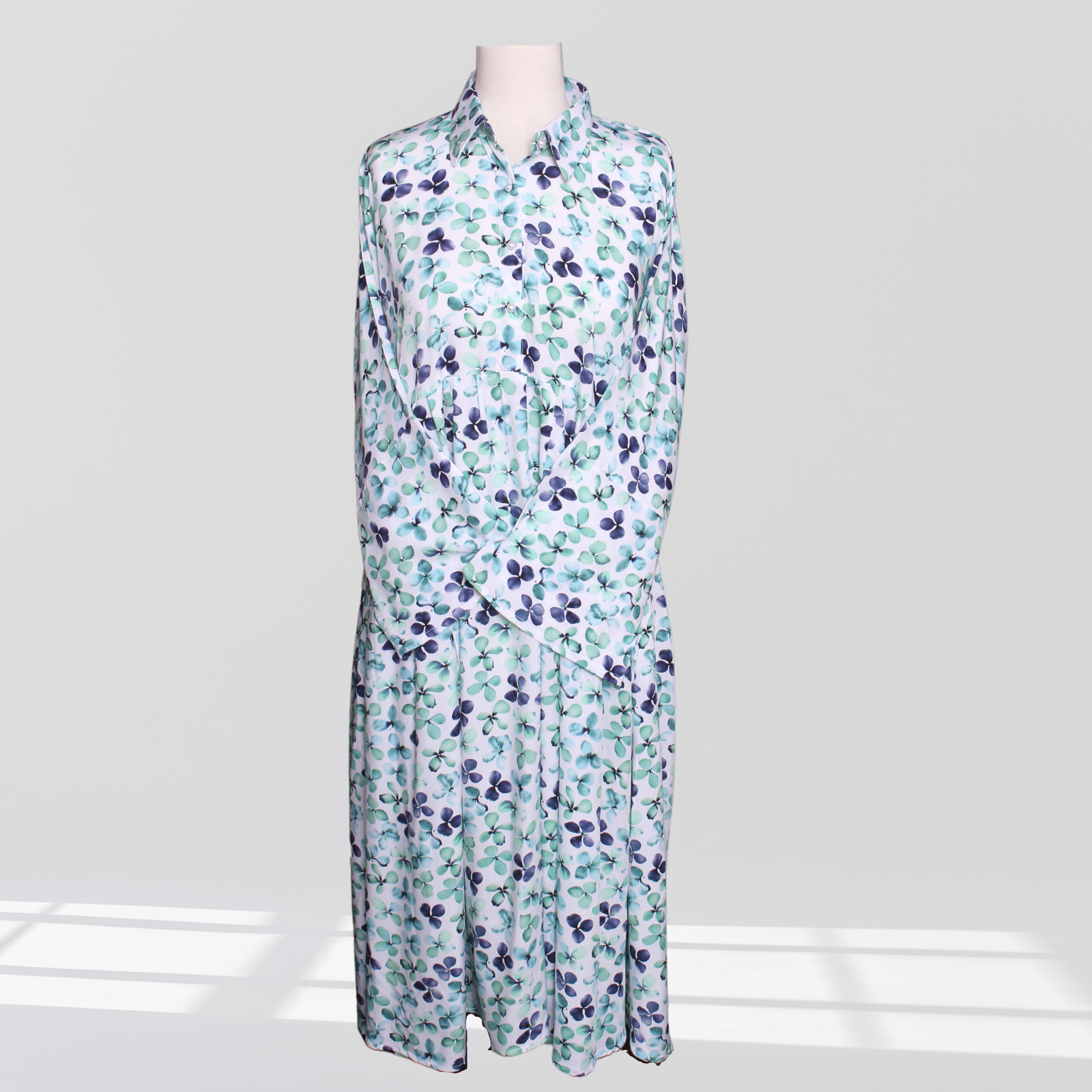 Linen Floral Long Dress